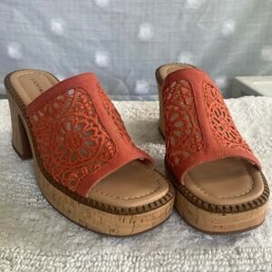 Lucky Brand Women’s Talvy Platform Sandal Eco Red Size 7 NEW